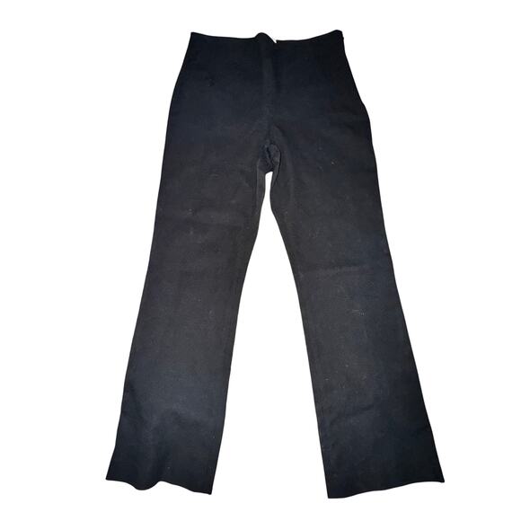 Sezane Clara Trousers Women's Size 40 Black Mid Rise Pockets Side Zip Ankle Pant - Picture 1 of 6